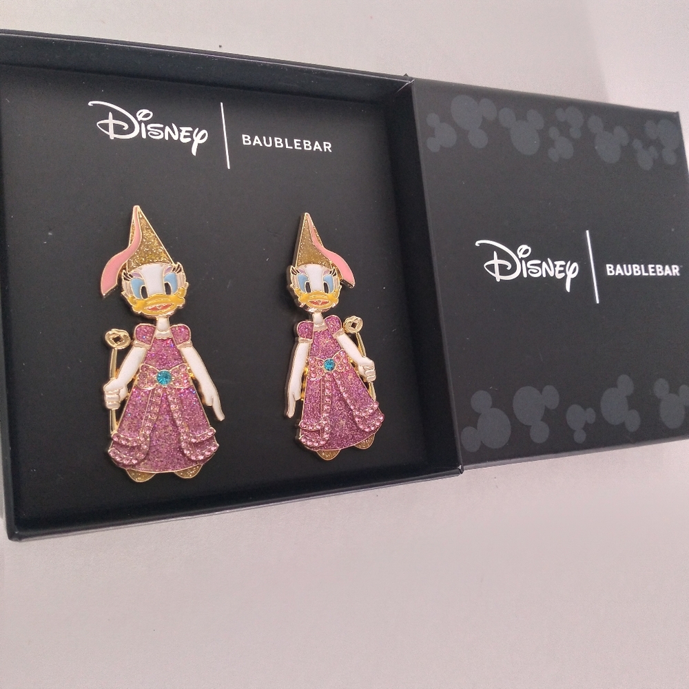 Disney x BaubleBar Daisy Duck Storybook Princess Earrings - Picture 4 of 7